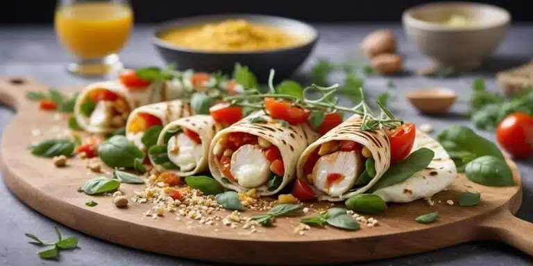 Wrap au Poulet Effiloché et Mozzarella Fondante Saveur Curry